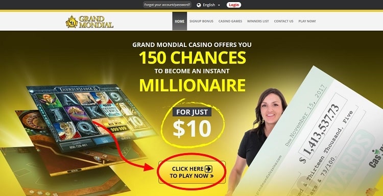 How to sign up at Grand Mondial Casino pic 1