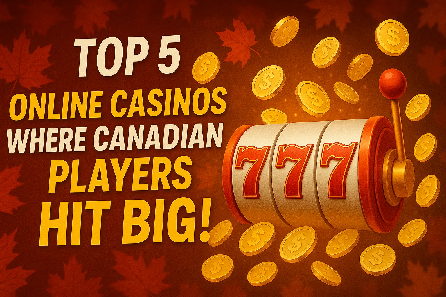 🍁 TOP 5 Online Casinos Where Canadian Players Hit BIG! 🎰