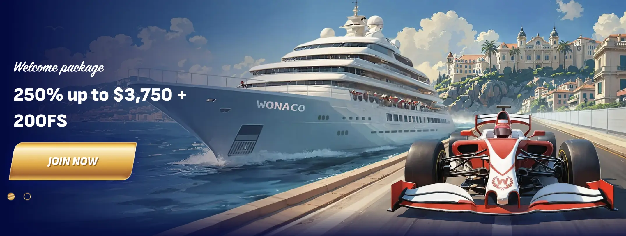 Welcome bonus at Wonaco Casino