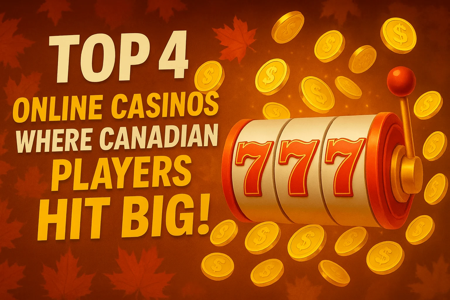 🍁 TOP 4 Online Casinos Where Canadian Players Hit BIG! 🎰